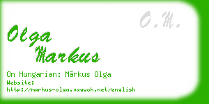 olga markus business card